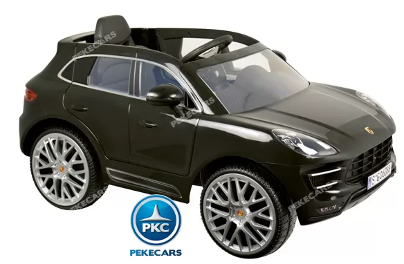 Coche electrico para niños Porsche Macan Negro asiento con cinturon