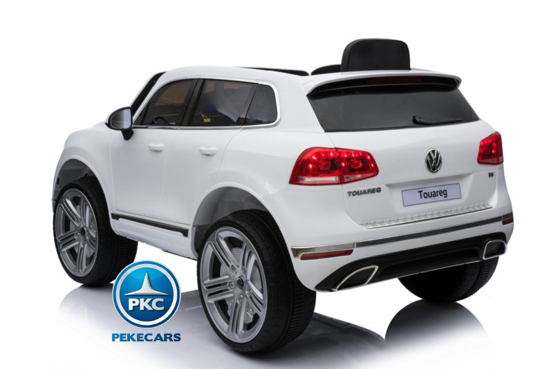 Coche electrico infantil Volkswagen Touareg Blanco con radio FM