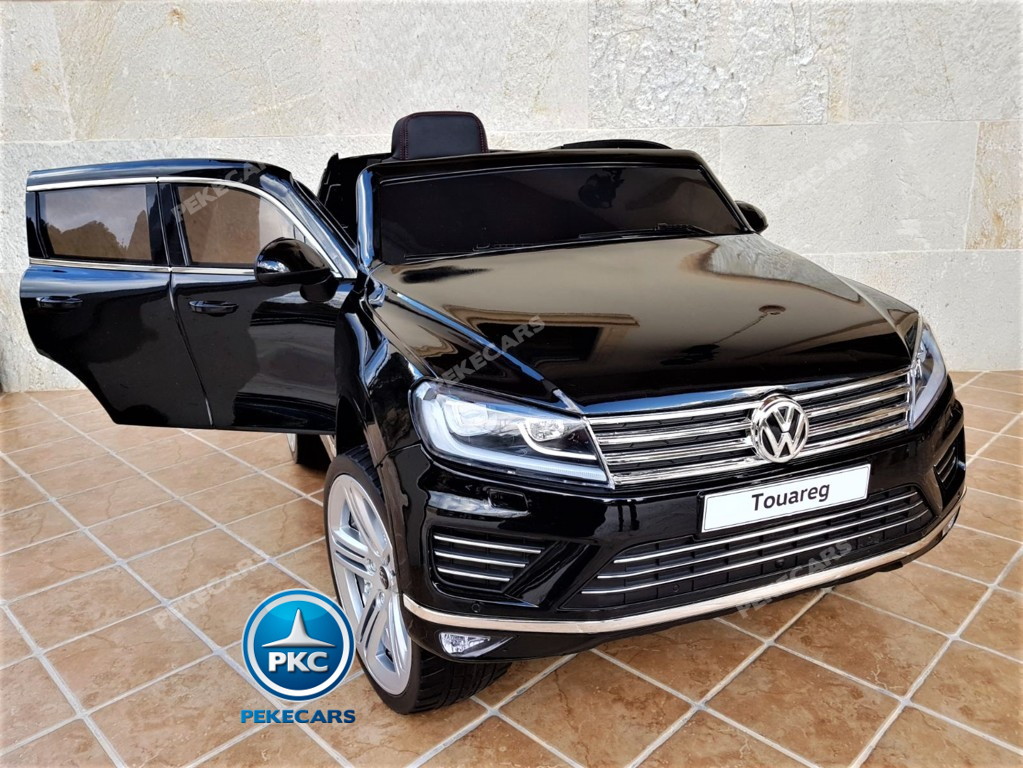 Coche electrico para niños Volkswagen Touareg Negro con apertura de puertas