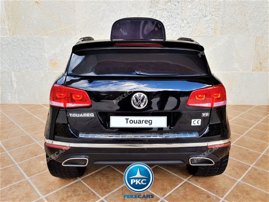 Coche electrico para niños Volkswagen Touareg Negro vista trasera