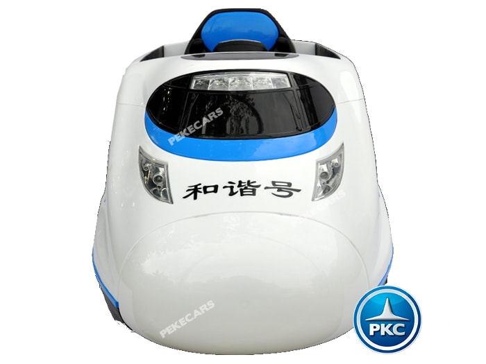 Tren infantil pekecars 12v 2.4G Blanco vista frontal