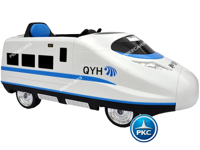 Tren infantil pekecars 12v 2.4G Blanco vista transversal