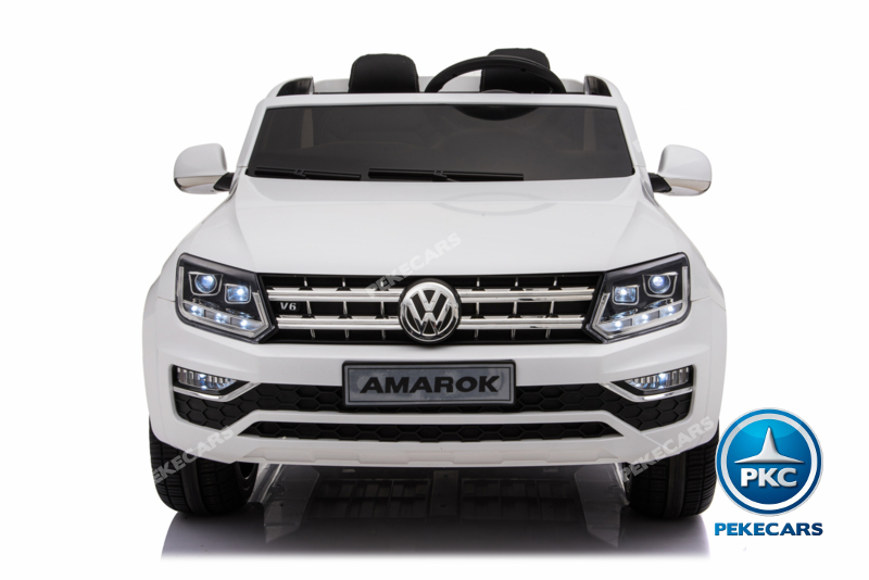 Coche electrico infantil Volkswagen Amarok Blanco vista frontal