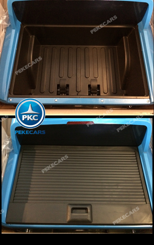 Coche electrico para niños Volkswagen Amarok Blanco maletero trasero