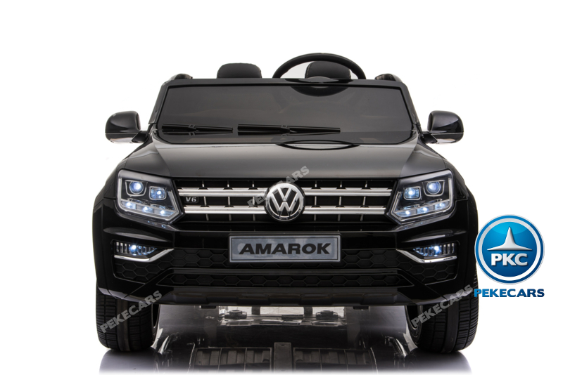 Coche electrico para niños Volkswagen Amarok Negro frontal
