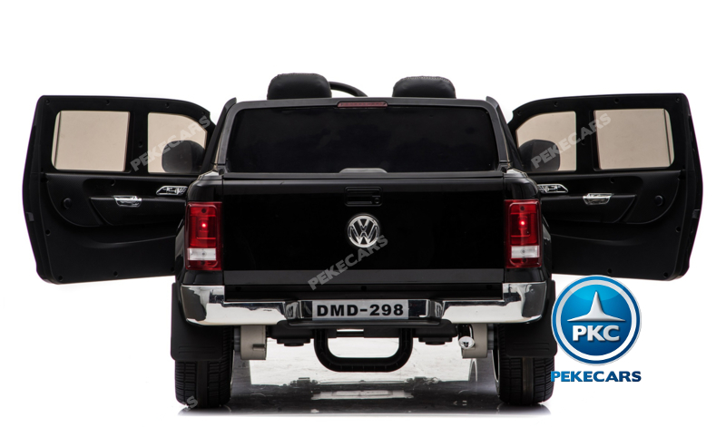 Coche electrico para niños Volkswagen Amarok Negro luces traseras