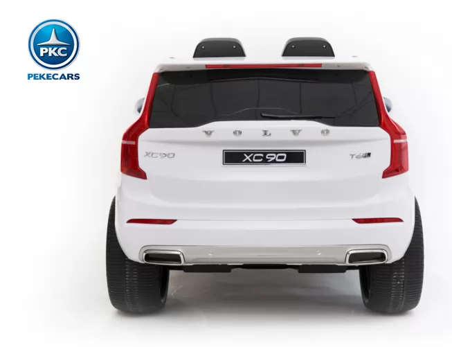 Coche eléctrico para niños Volvo XC90 blanco vista trasera