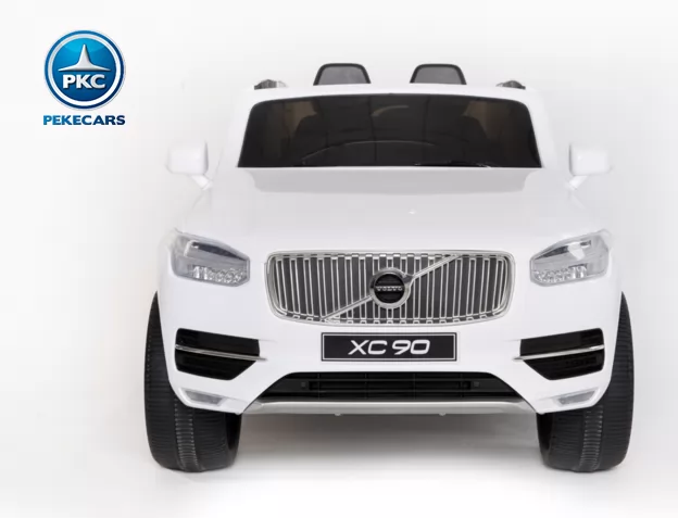 Coche eléctrico para niños Volvo XC90 blanco vista frontal