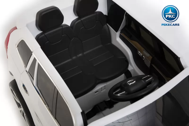 Coche eléctrico para niños Volvo XC90 blanco vista interior
