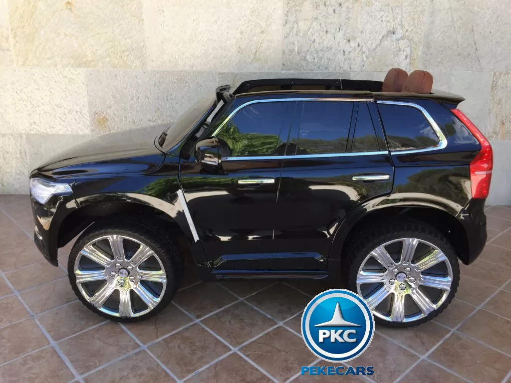 Coche electrico para niños Volvo XC90 Negro Metalizado lateral