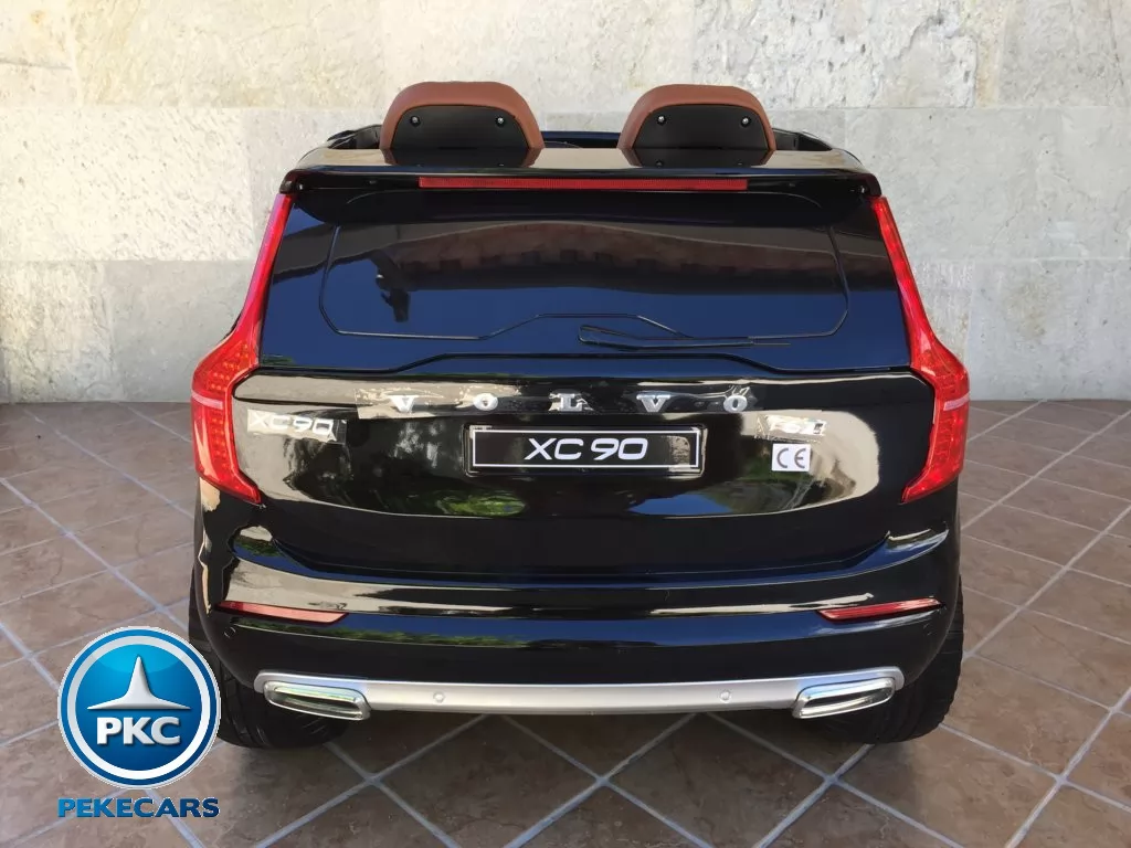Coche electrico para niños Volvo XC90 Negro Metalizado vista trasera