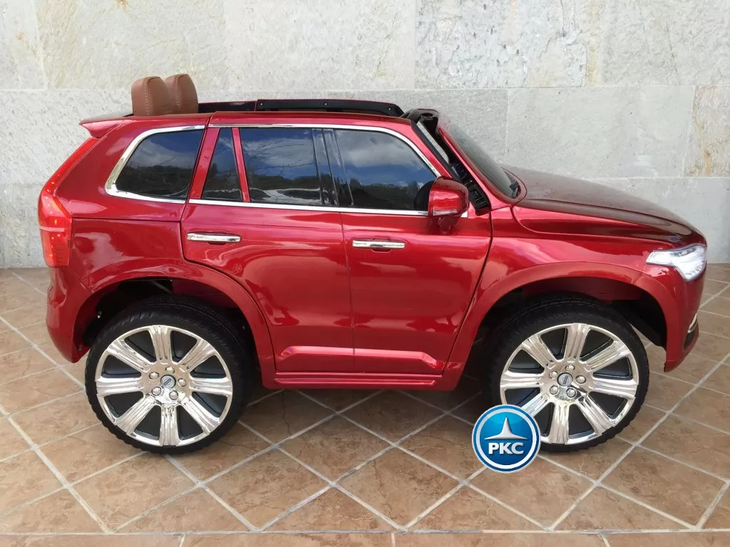 Coche electrico infantil Volvo XC90 Rojo Metalizado lateral