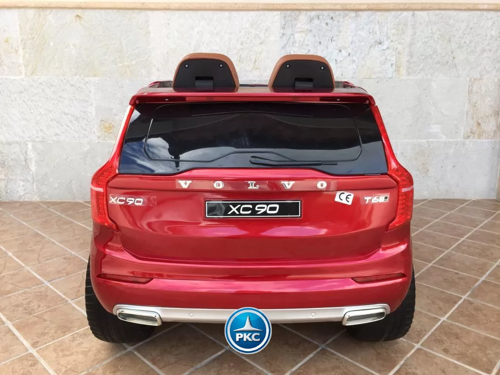 Coche electrico para niños Volvo XC90 Rojo Metalizado trasera