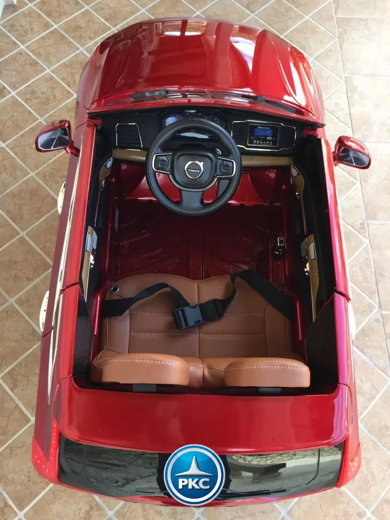 Coche electrico infantil Volvo XC90 Rojo Metalizado detalles del interior