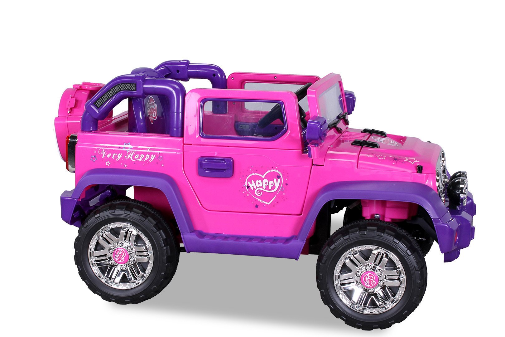 Coche electrico infantil Jeep Wrangler Style Rosa frontal
