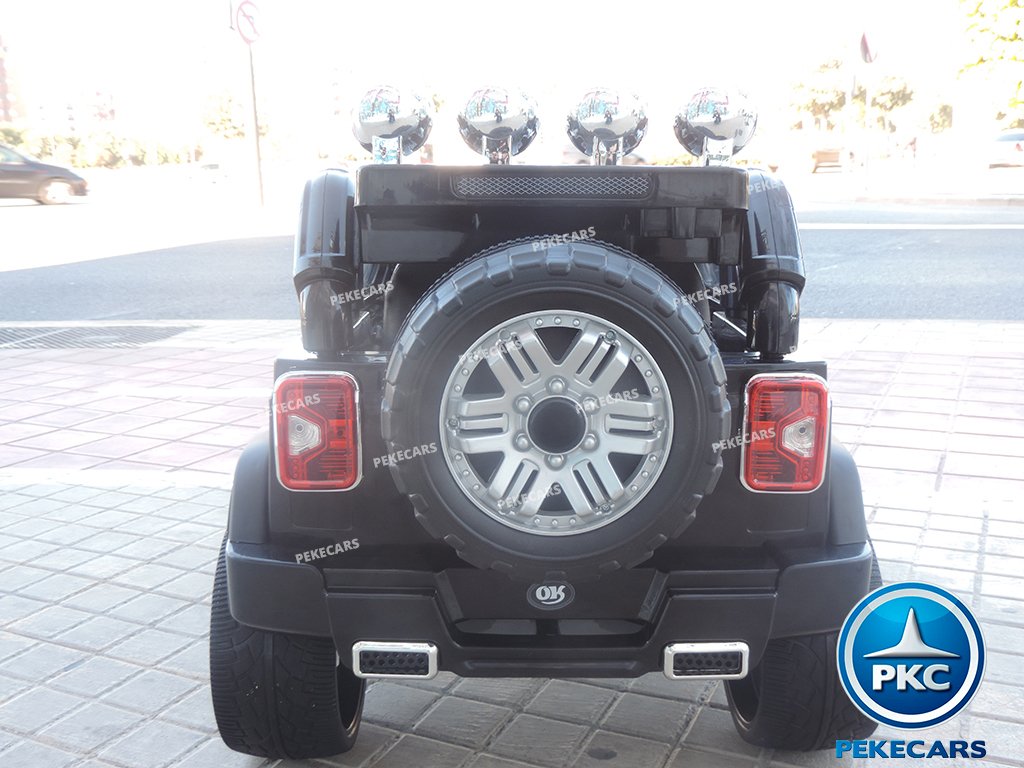 Coche electrico infantil Jeep Wrangler Style Negro vista trasera