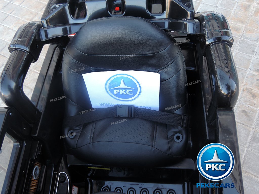 Coche electrico infantil Jeep Wrangler Style Negro asiento acolchado en piel