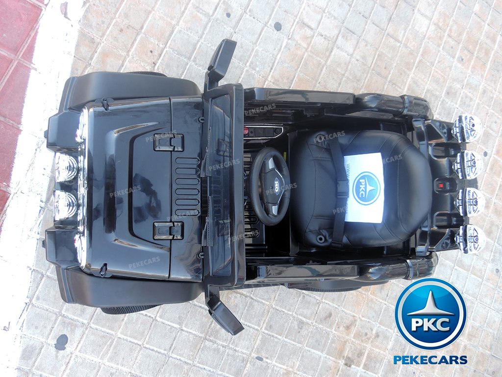 Coche electrico para niños Jeep Wrangler Style Negro visto desde arriba