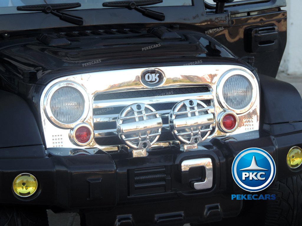 Coche electrico infantil Jeep Wrangler Style Negro frontal