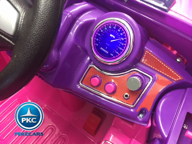 Coche electrico para niños Jeep Wrangler Style Rosa vista lateral