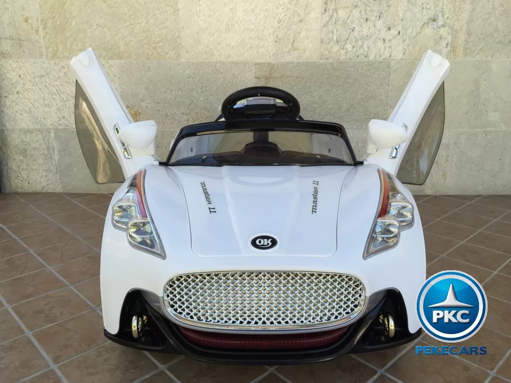 Coche electrico para niños GT Deportivo Blanco vista frontal
