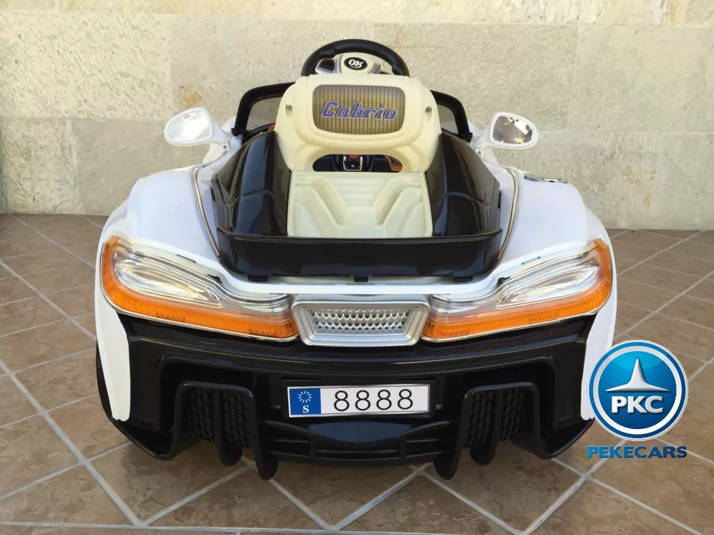 Coche electrico infantil GT Deportivo Blanco vista trasera