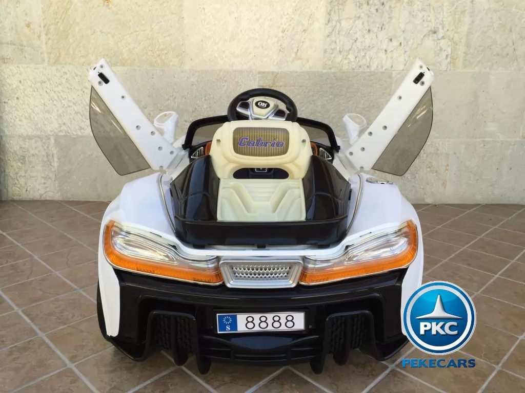 Coche electrico para niños GT Deportivo Blanco vista trasera