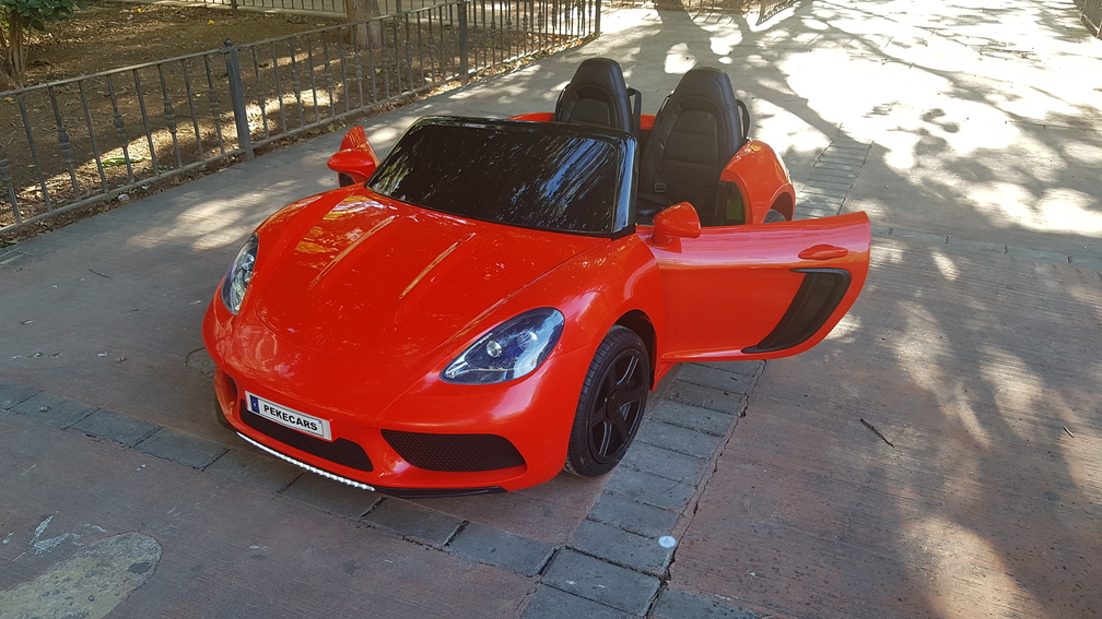 Deportivo Pekecars XL 24V Rojo - vista puertas abiertas