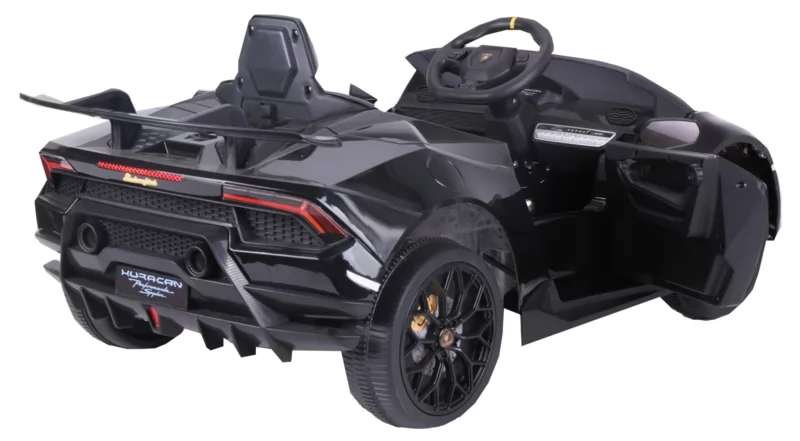 Lamborghini huracan negro 3/4 trasero derecha