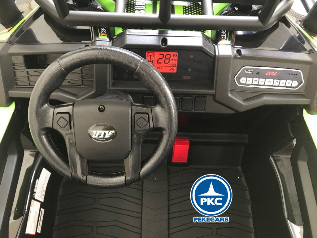 Todoterreno buggy super monster verde vista interior vehículo