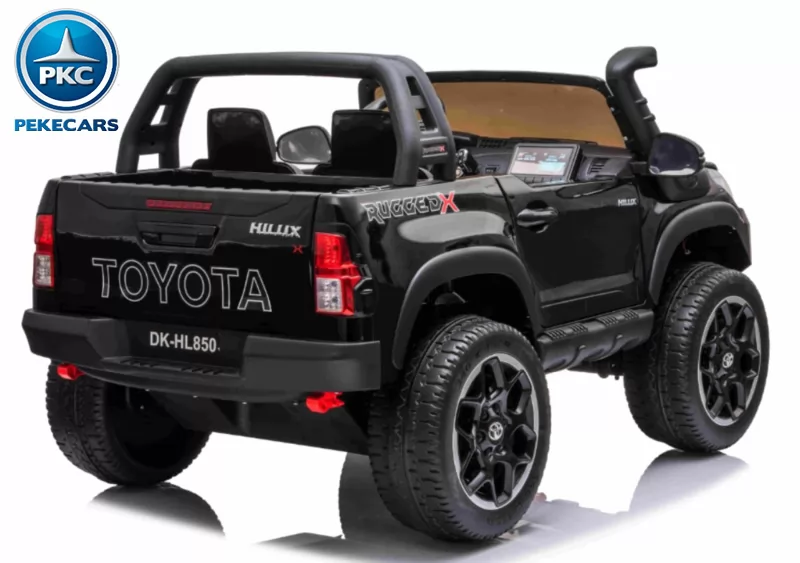 Toyota Hi-lux 12v 2,4Ghz negro vista 3/4 trasera