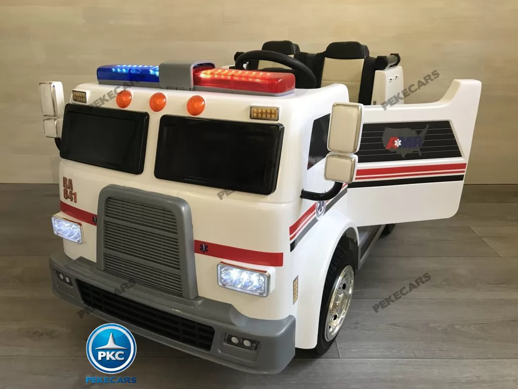 Ambulancia electrica infantil 2 plazas vista principal