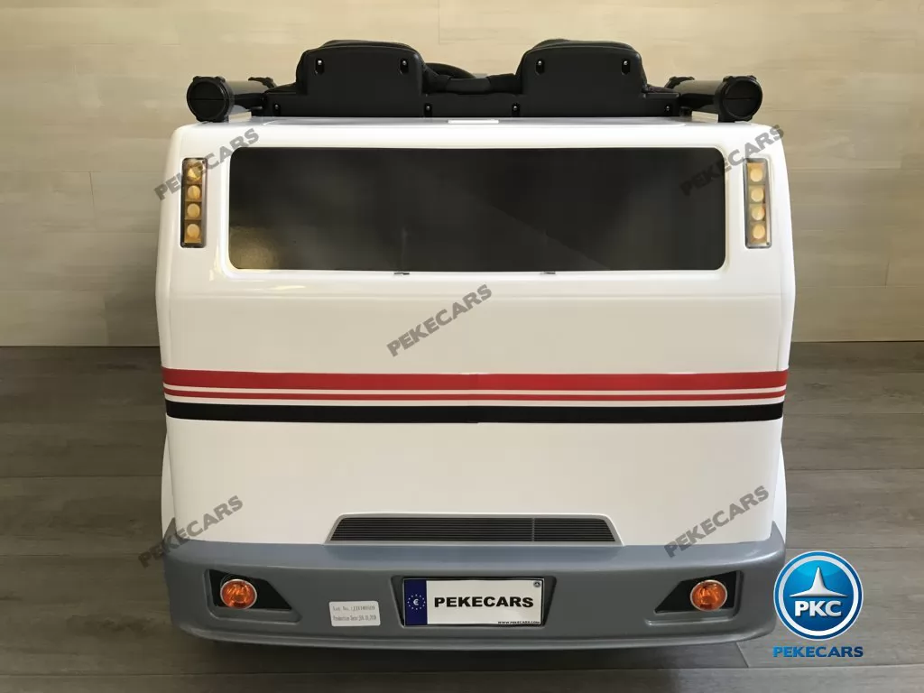 Ambulancia electrica infantil 2 plazas con luces led traseras