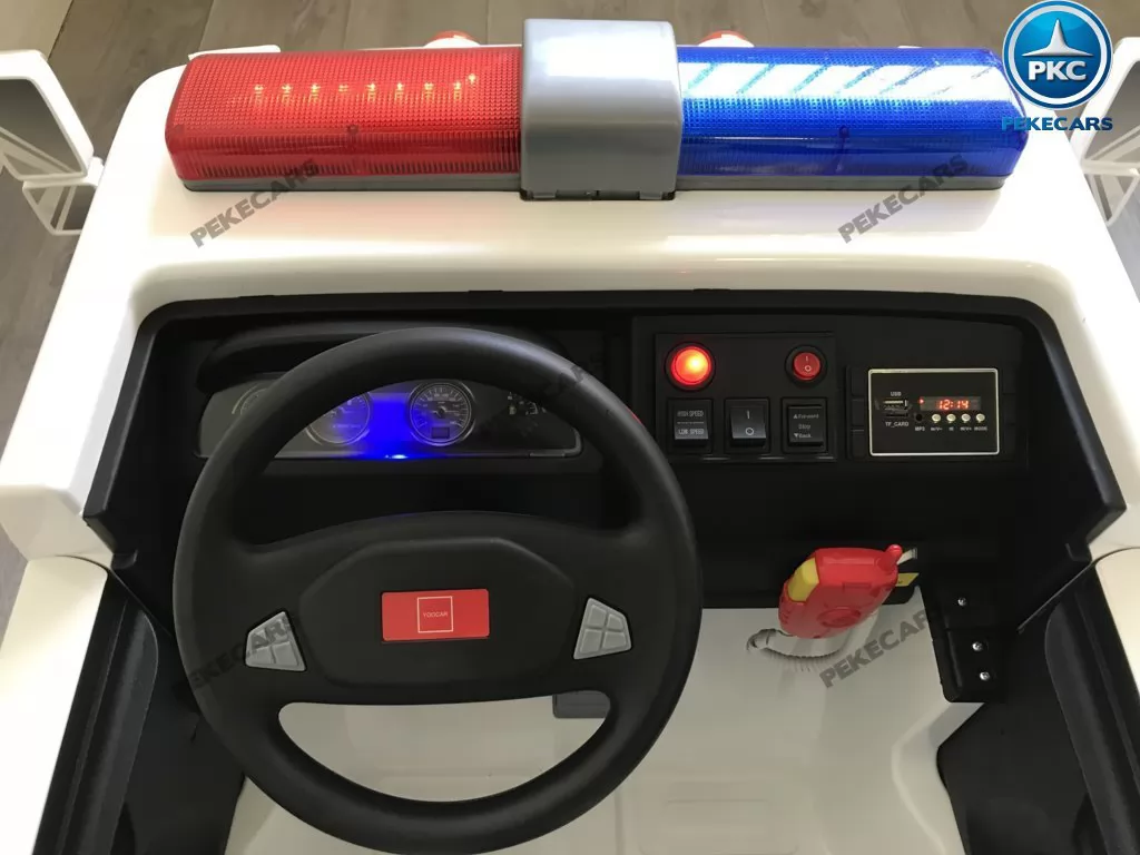Ambulancia electrica infantil 2 plazas con sirena de verdad