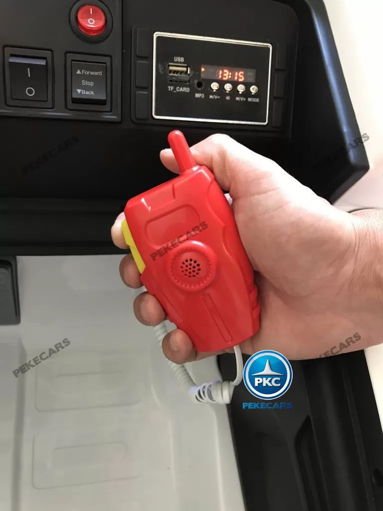 Ambulancia electrica para niños 2 plazas con megafono