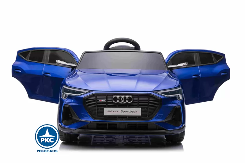 Audi E-TRON Quattro Sportback 12V 2.4G Azul Metalizado puertas abiertas