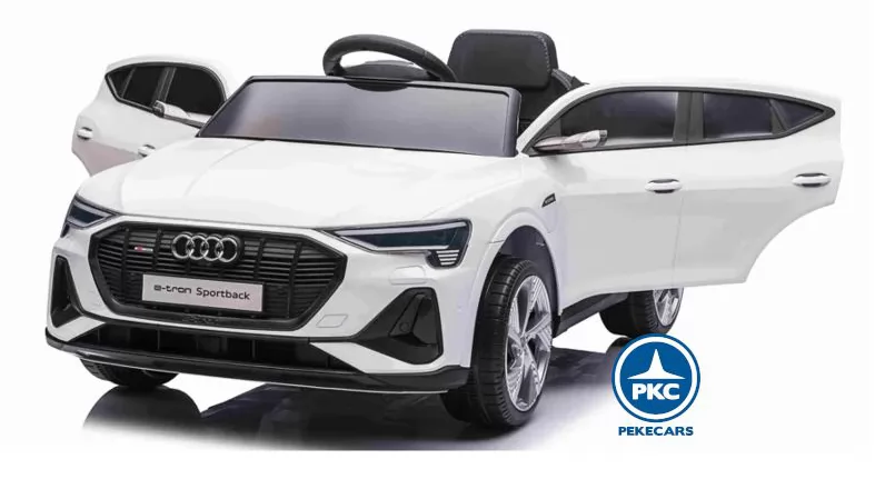 Audi E-TRON Quattro Sportback 12V 2.4G Blanco puertas abiertas