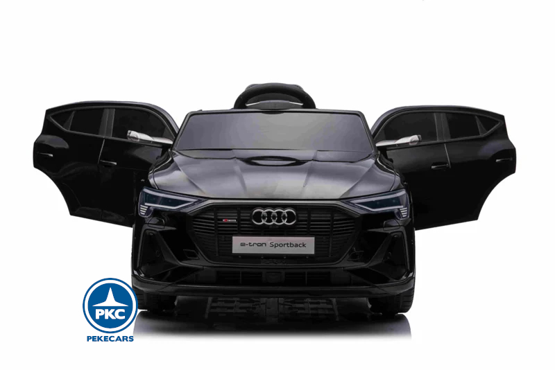 Audi E-TRON Quattro Sportback MP4 12V 2.4G Negro Metalizado puertas abiertas