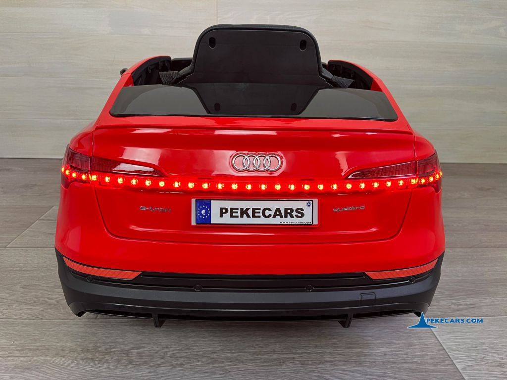 Audi E-TRON Quattro Sportback 12V 2.4G Rojo desde atrás