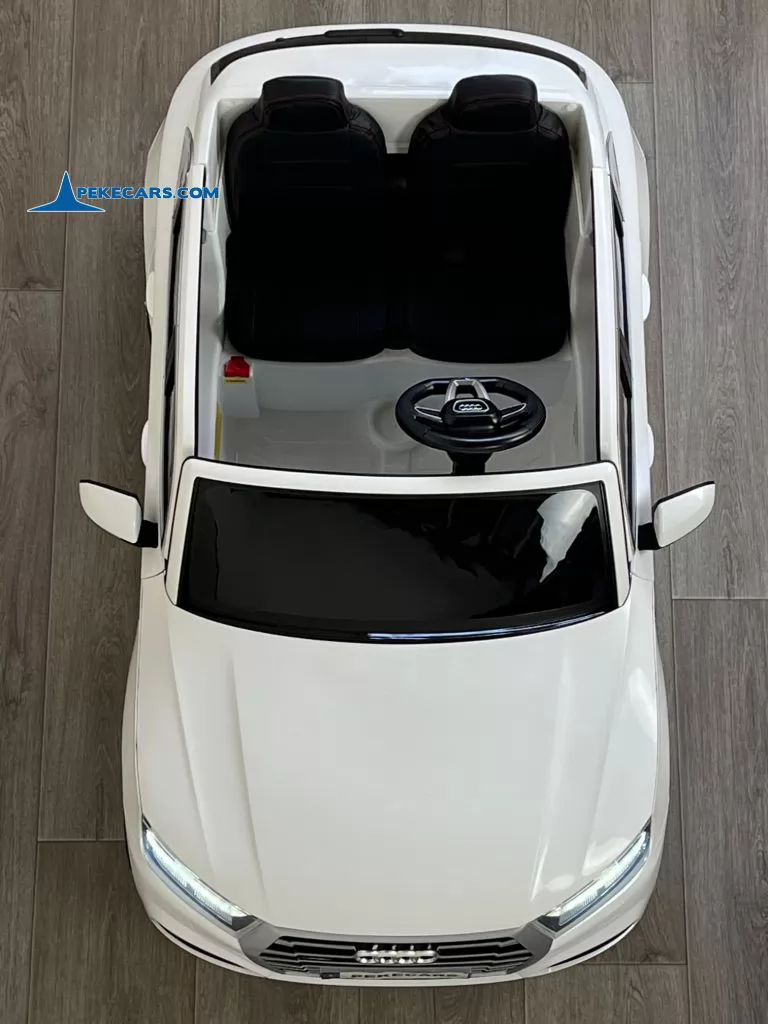 audi q5 24v 2 plazas blanco coche electrico para niños vista cenital