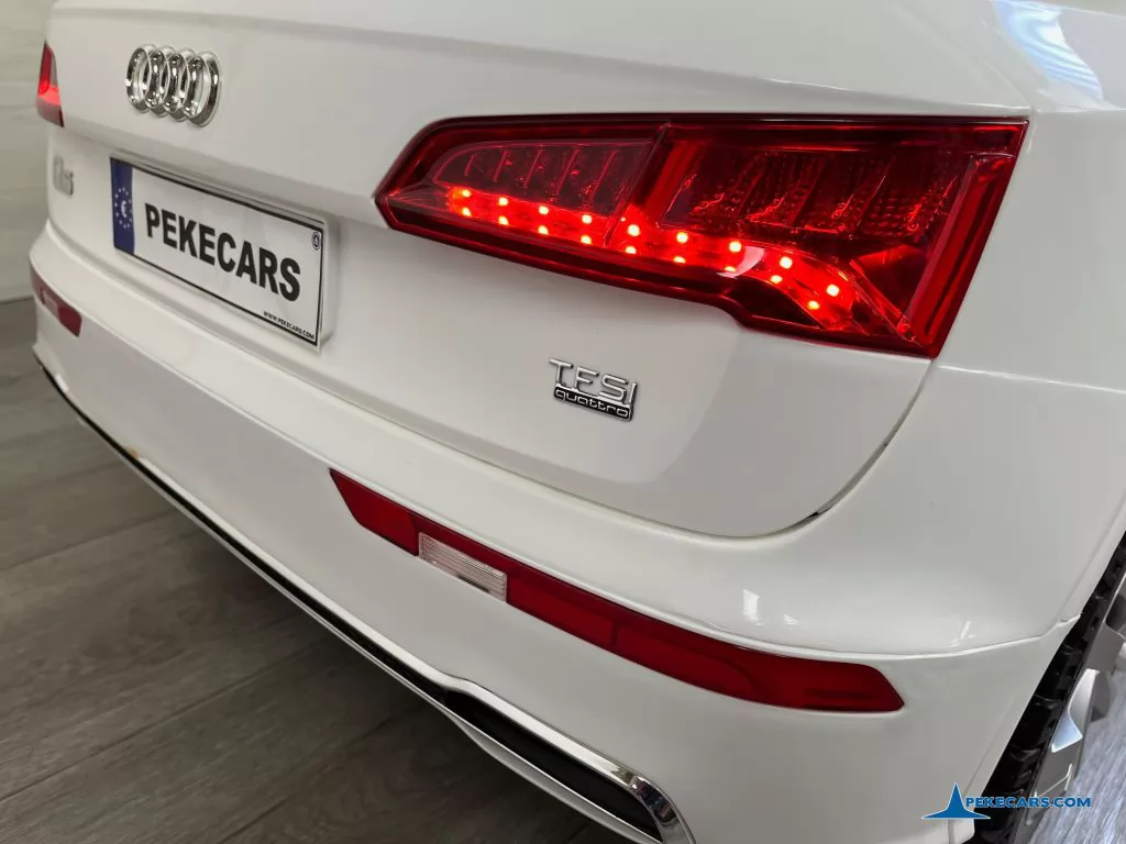 audi q5 24v 2 plazas blanco coche electrico para niños luces freno