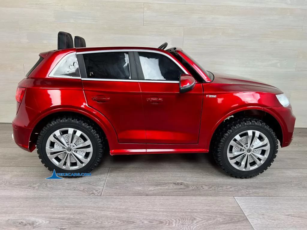 audi q5 24v 2 plazas rojo pintado coche para niños vista lado izquierdo