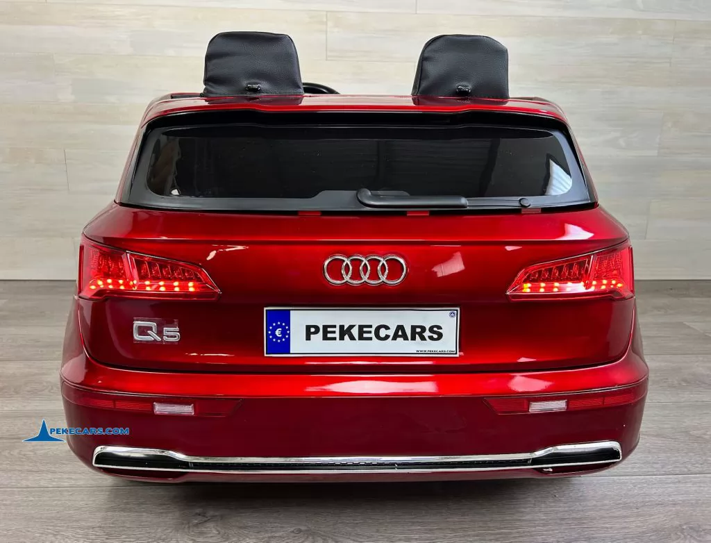 audi q5 24v 2 plazas rojo pintado coche para niños vista trasera
