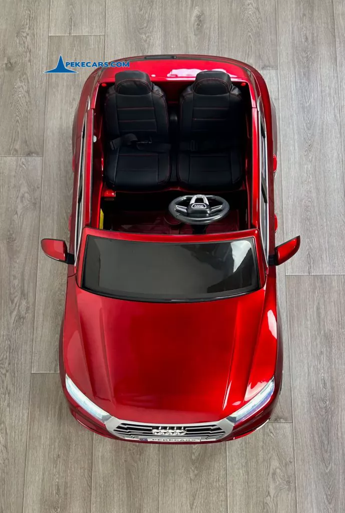 audi q5 24v 2 plazas rojo pintado coche para niños vista cenital
