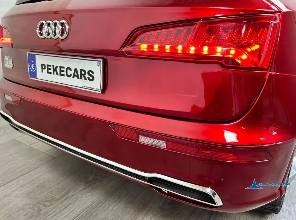 audi q5 24v 2 plazas rojo pintado coche para niños luces traseras