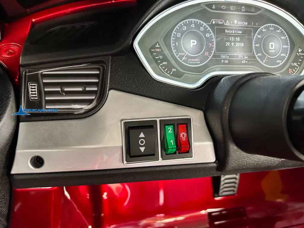 audi q5 24v 2 plazas rojo pintado coche para niños selector de marcha y velocidad