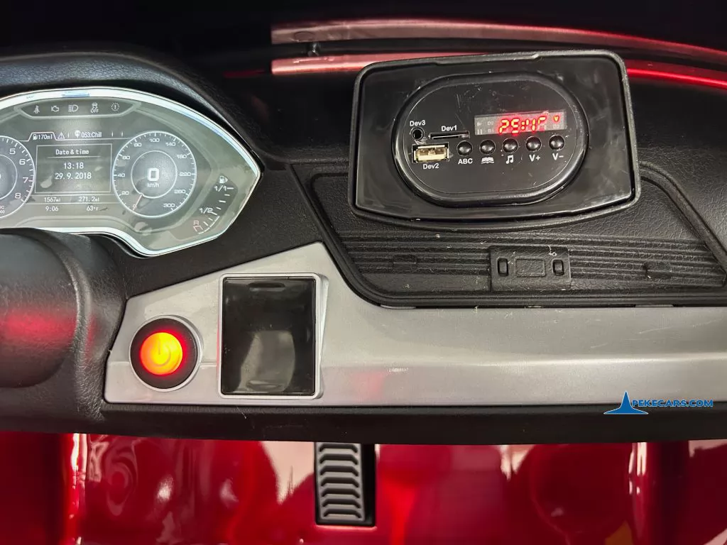 audi q5 24v 2 plazas rojo pintado coche para niños panel instrumentos