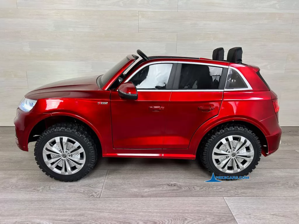 audi q5 24v 2 plazas rojo pintado coche para niños vista lado derecho