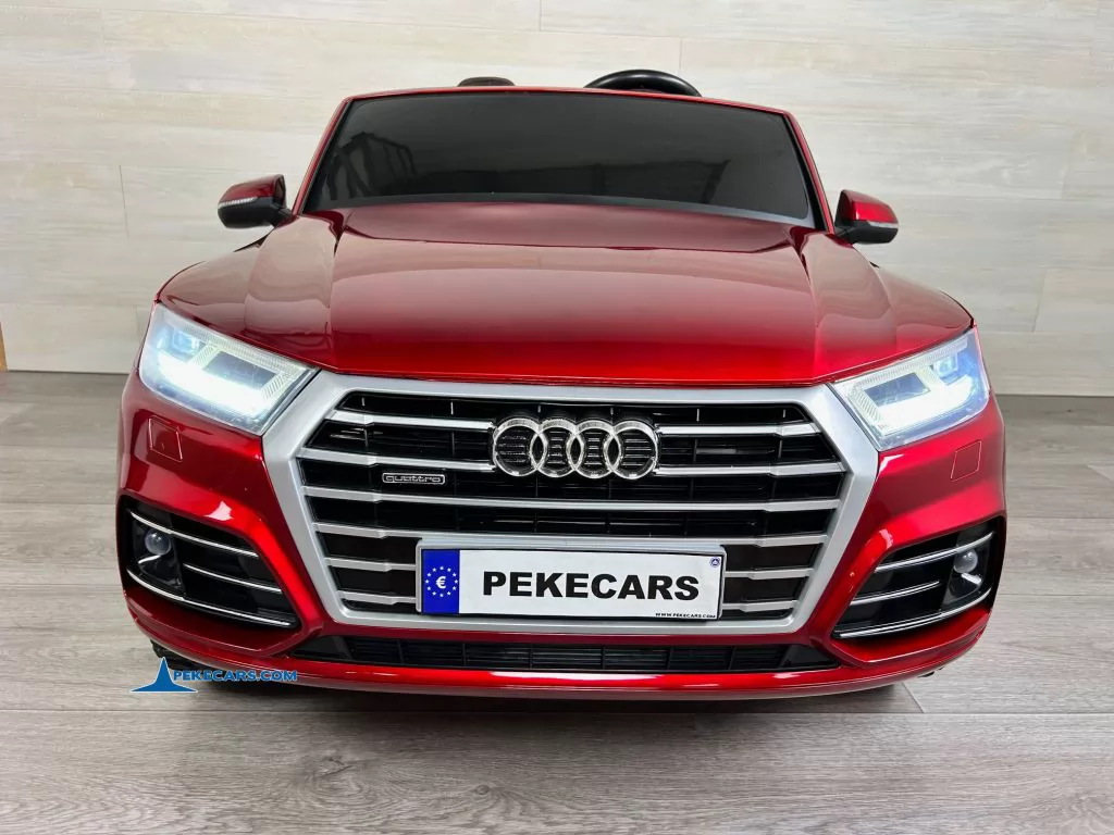 audi q5 24v 2 plazas rojo pintado coche para niños vista frontal