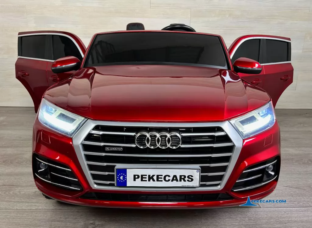audi q5 24v 2 plazas rojo pintado coche para niños puertas abiertas